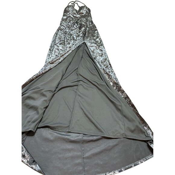 City Triangles Metallic Silver Gray Formal Dress Polyester Blend Junior Size 7 - Picture 14 of 16
